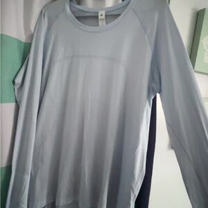 lululemon athletica Light Blue Long Sleeve Top